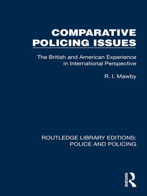 cover image of Comparative Policing Issues